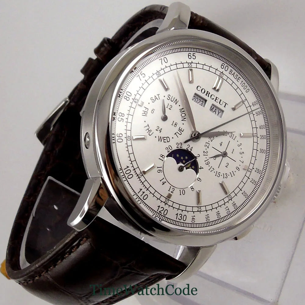 vastara - corgeut horizonmaster 42mm automatic calendar watch for men watch 14 - casual unisex timepiece with stainless