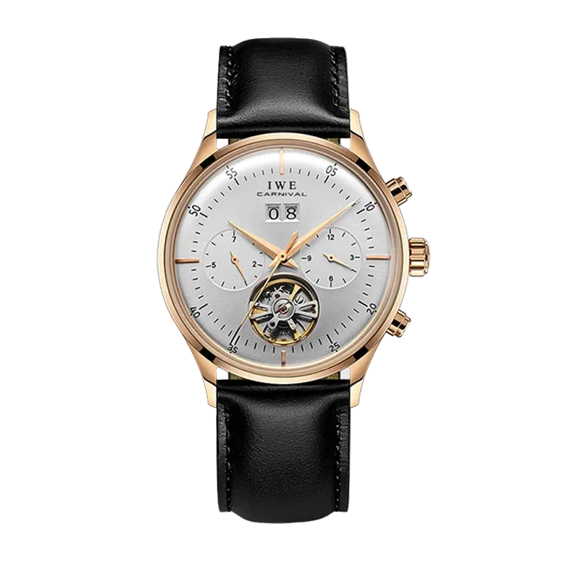 Grey Dial Tourbillon Watch Switzerland I&W Travel - Product Image 16