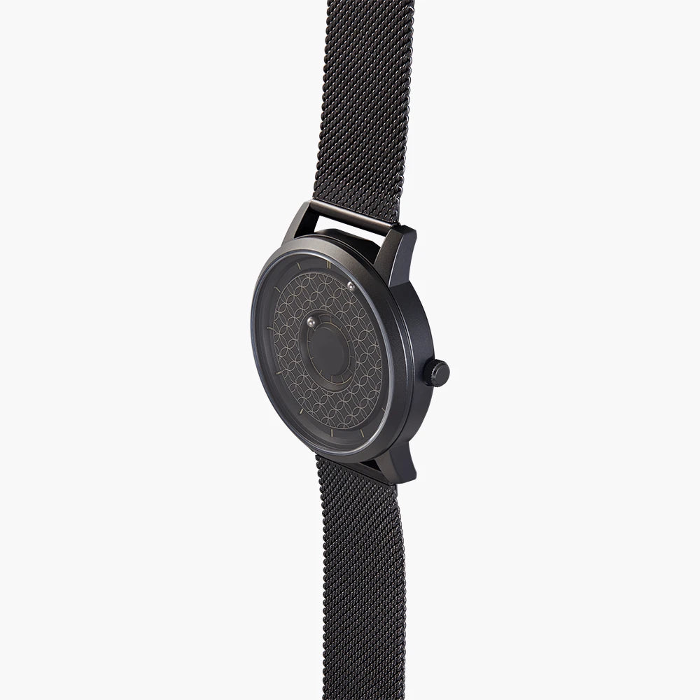 vastara eutour black mesh band strap reloj magnetic magnet metal multifunctional 's quartz watch 8 - classic unisex