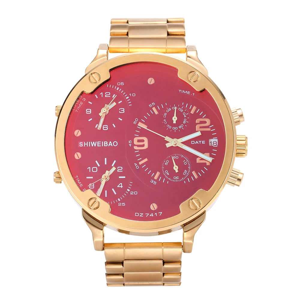 vastara - steel multi time zone men s chronograph watch watch 23 - casual unisex timepiece with chronograph (USA)