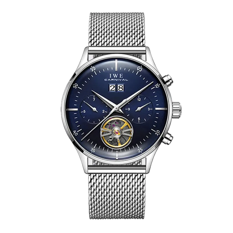 Grey Dial Tourbillon Watch Switzerland I&W Travel - Product Image 9