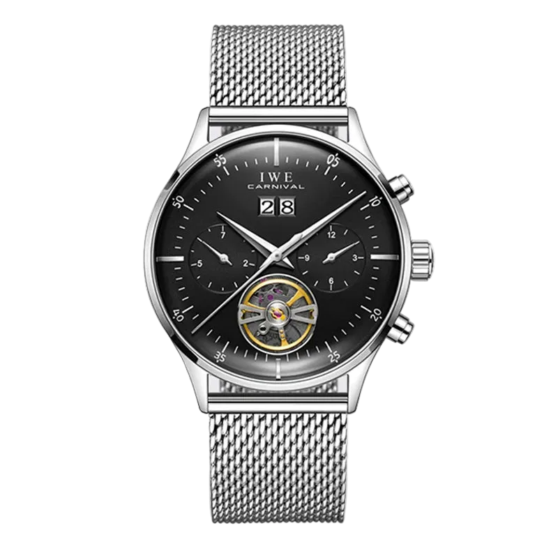 Grey Dial Tourbillon Watch Switzerland I&W Travel - Product Image 10