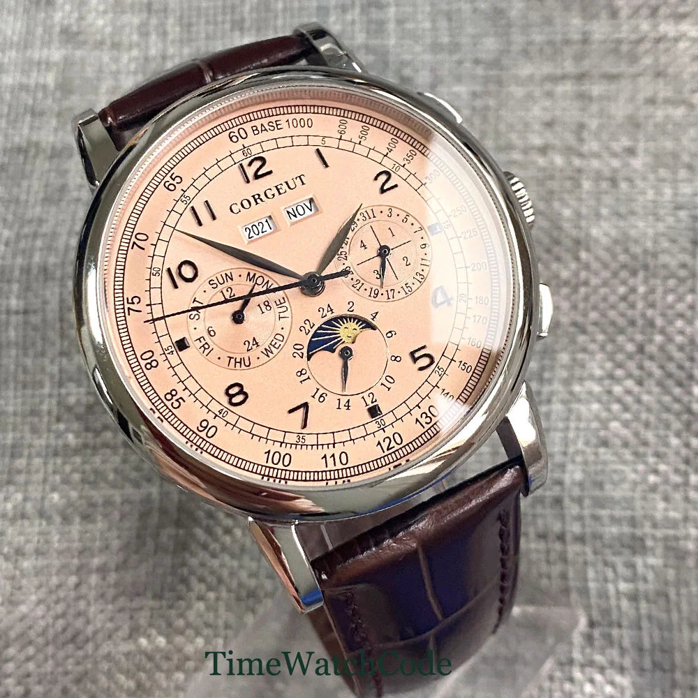 vastara - corgeut horizonmaster 42mm automatic calendar watch for men watch 7 - casual unisex timepiece with stainless steel