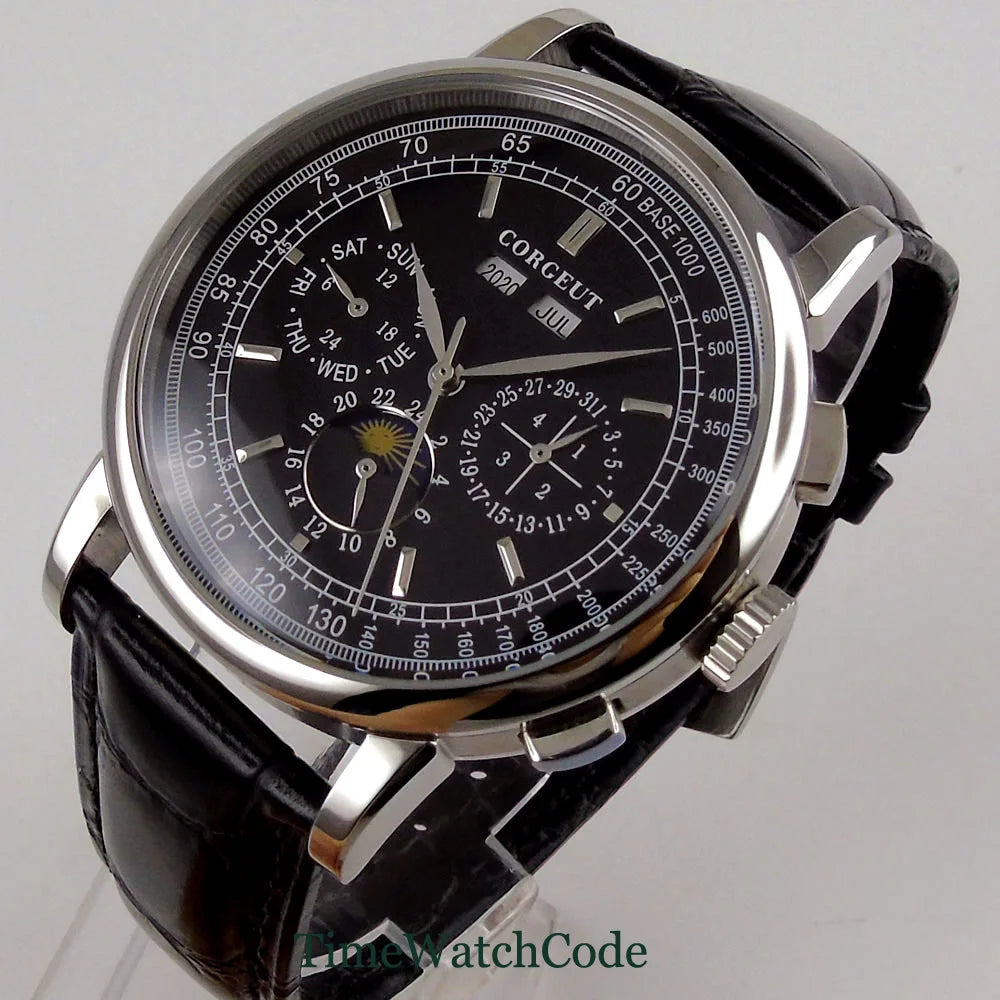 vastara - corgeut horizonmaster 42mm automatic calendar watch for men watch 20 - casual unisex timepiece with stainless