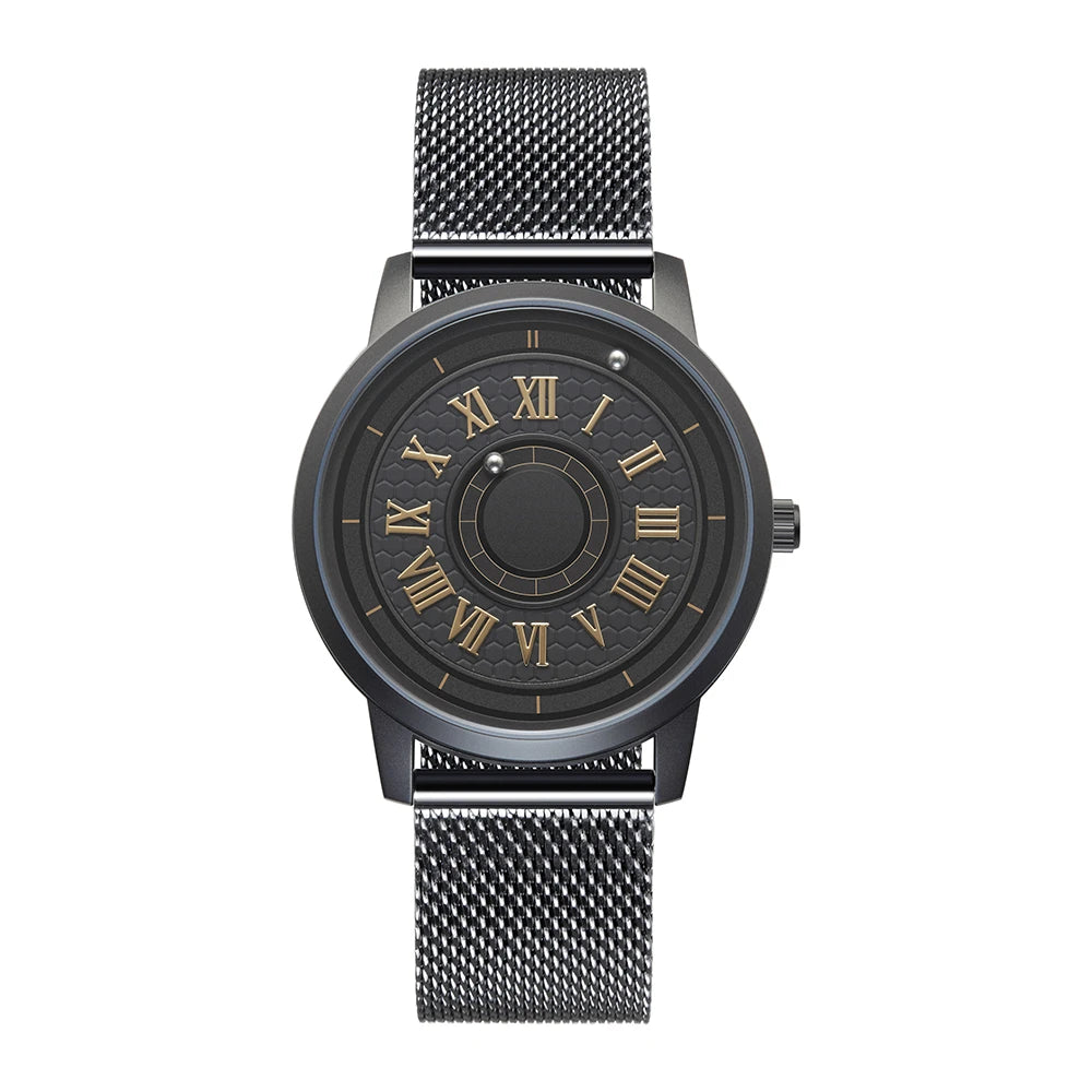 vastara eutour black mesh band strap reloj magnetic magnet metal multifunctional 's quartz watch 15 - classic unisex