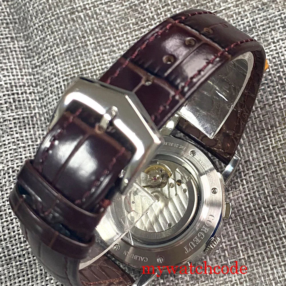 vastara - corgeut horizon master moonphase automatic watch watch 43 - casual unisex timepiece with stainless steel (USA)