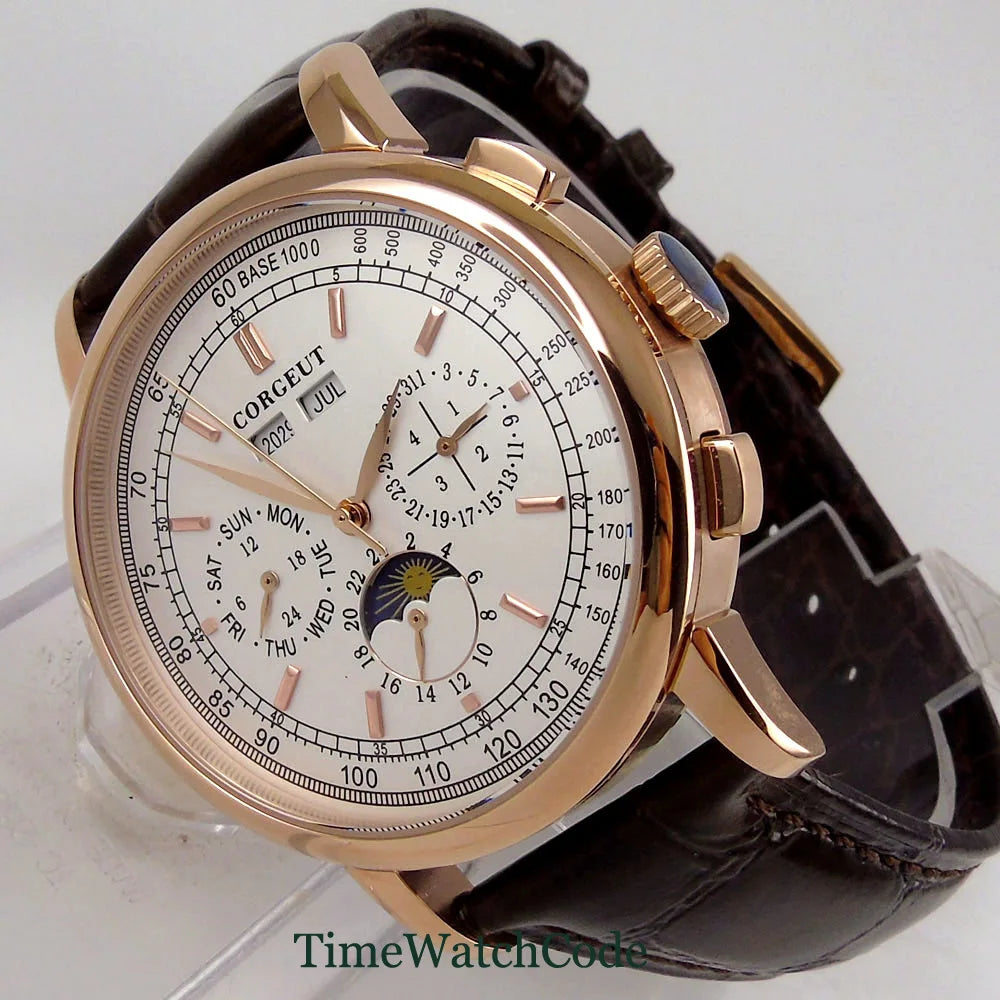 vastara - corgeut horizonmaster 42mm automatic calendar watch for men watch 16 - casual unisex timepiece with stainless