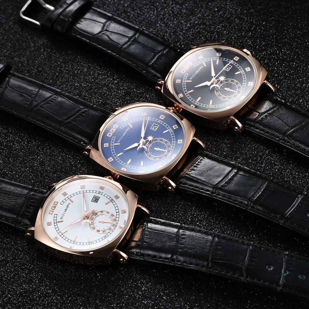 vastara es square casual for leather strap date calendar es relogio masculino watch 11 - casual unisex timepiece with