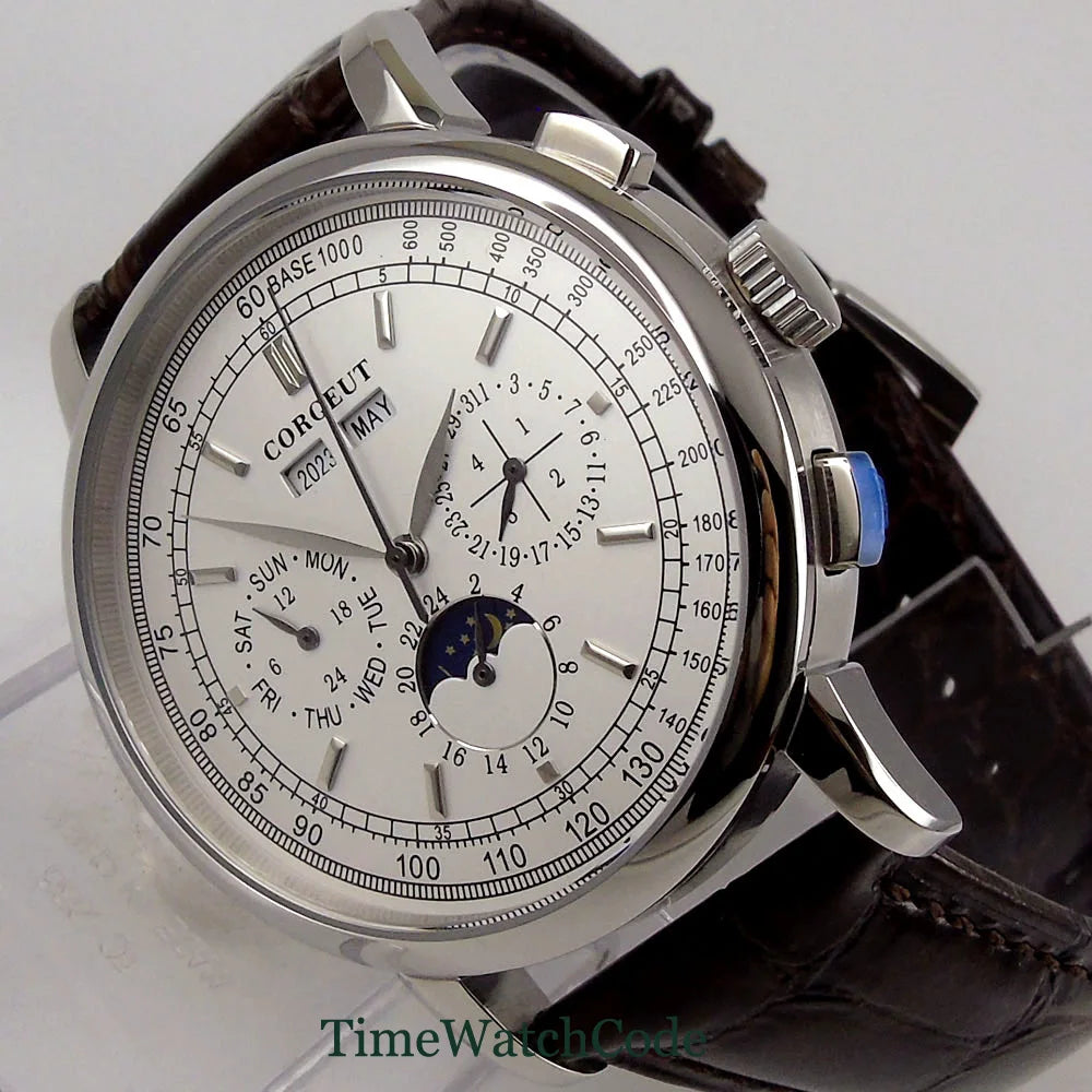 vastara - corgeut horizonmaster 42mm automatic calendar watch for men watch 13 - casual unisex timepiece with stainless