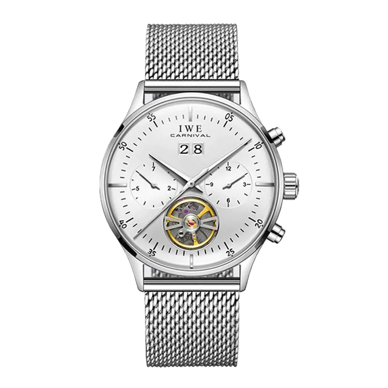 Grey Dial Tourbillon Watch Switzerland I&W Travel - Product Image 8