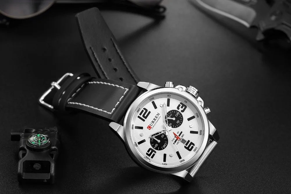Watch Men Brand Luxury CURREN Fashion Leather - Product Image 23