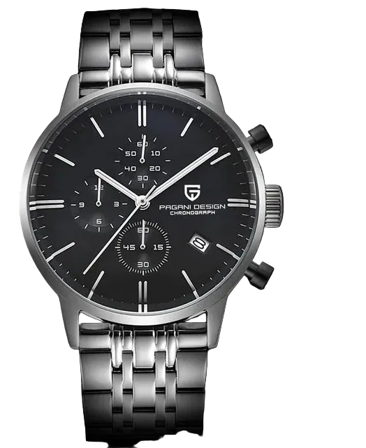 vastara chronograph pagani design s es 30m genuine leather japanese vk67 relogio masculino watch 20 - classic unisex