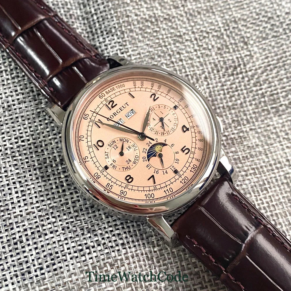 vastara - corgeut horizonmaster 42mm automatic calendar watch for men watch 8 - casual unisex timepiece with stainless steel