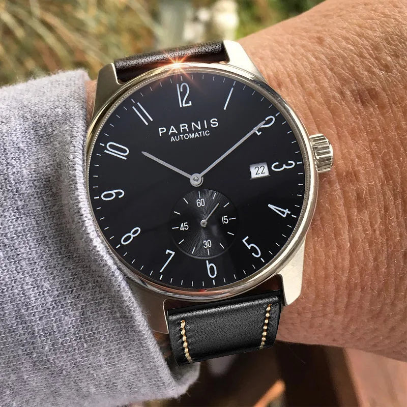 vastara parnis es minimalist for hombre relogio masculino calendar: genuine leather watch 5 - minimalist unisex timepiece