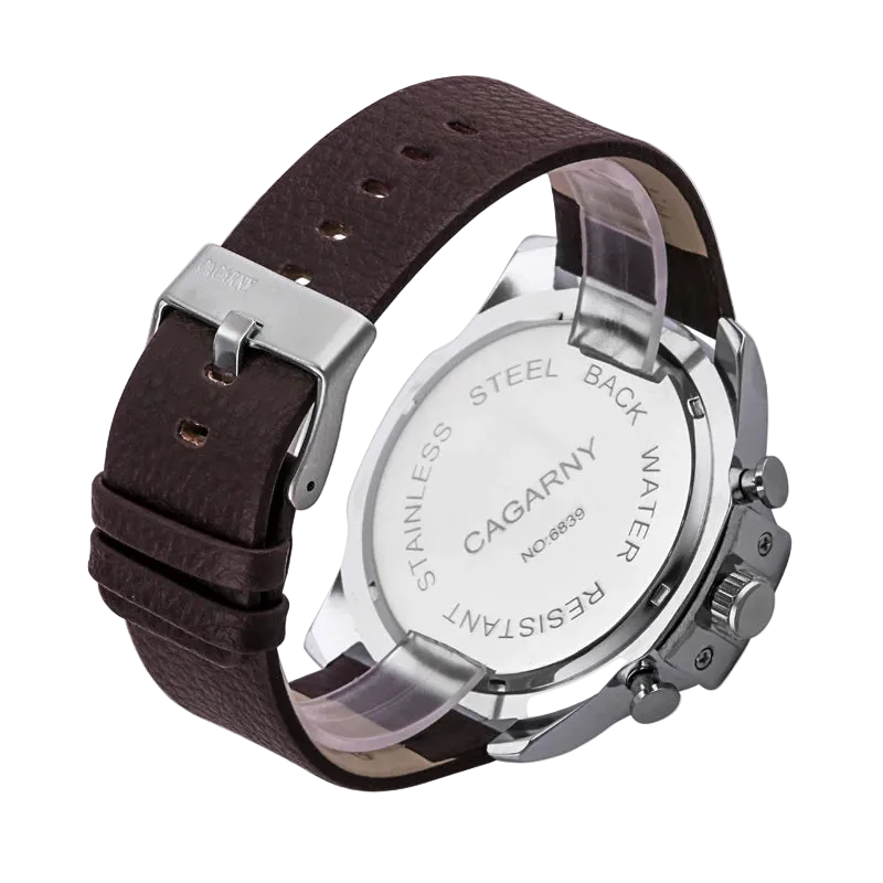 vastara cagarny s es military leather band date clock relojes hombre d6839 watch 5 - classic unisex timepiece with