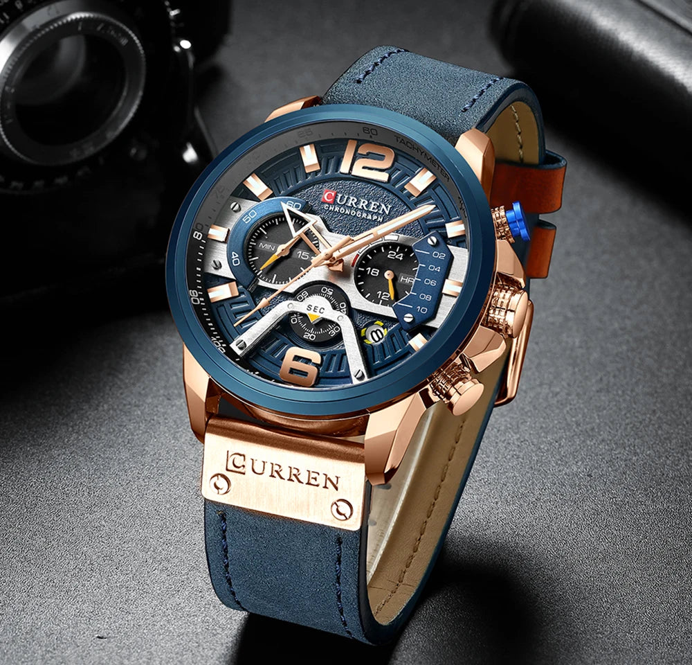 CURREN Casual Sport Watches Men Blue Brand Luxury - Product Image 4