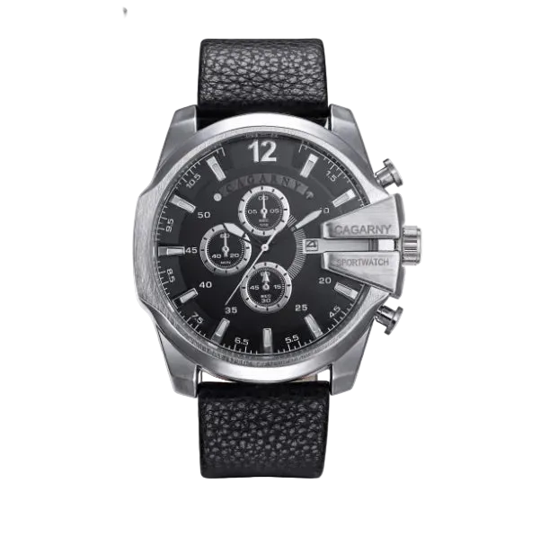 vastara cagarny s es military leather band date clock relojes hombre d6839 watch 9 - classic unisex timepiece with