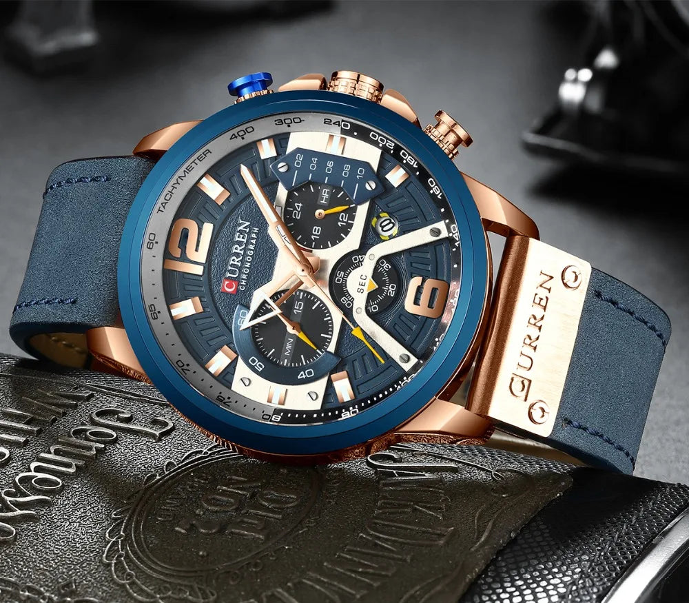 CURREN Casual Sport Watches Men Blue Brand Luxury - Product Image 3