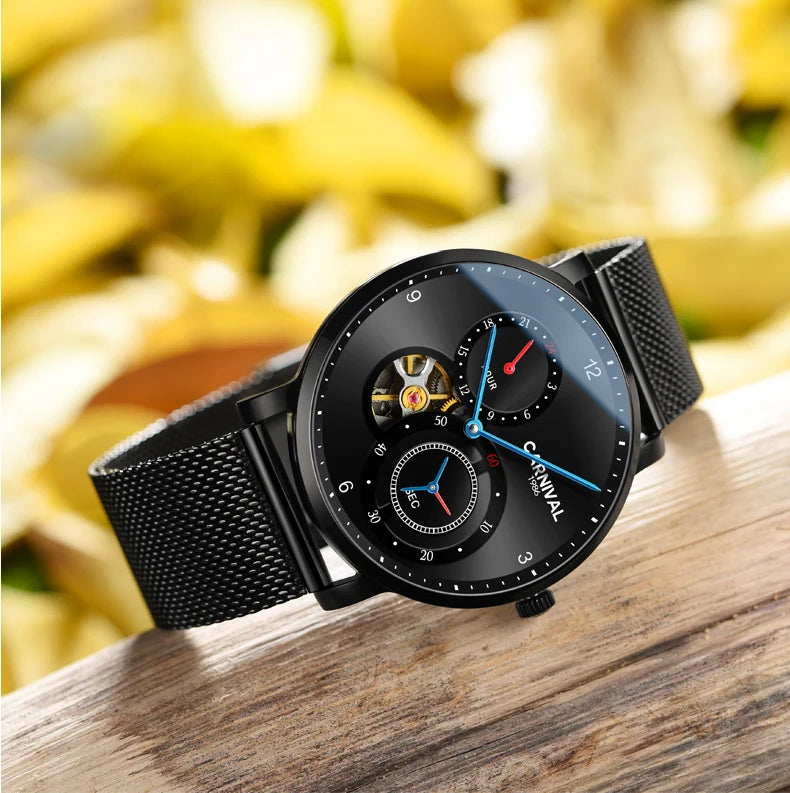 vastara tourbillon carnival es small second dial 24 hours sapphire skeleton for watch 10 - classic unisex timepiece with