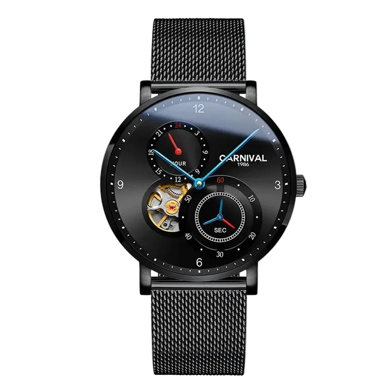 vastara tourbillon carnival es small second dial 24 hours sapphire skeleton for watch 22 - classic unisex timepiece with