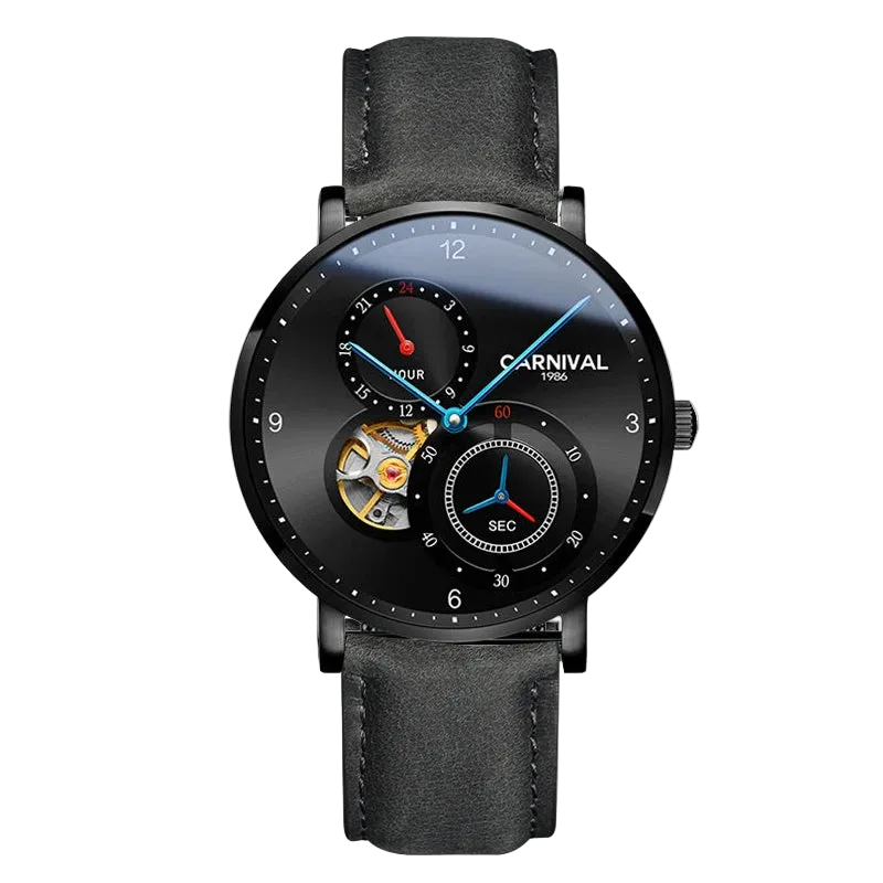 vastara tourbillon carnival es small second dial 24 hours sapphire skeleton for watch 23 - classic unisex timepiece with