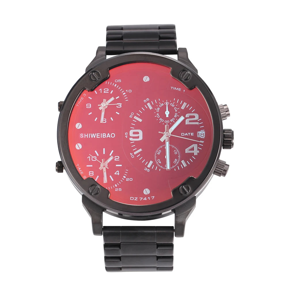 vastara - steel multi time zone men s chronograph watch watch 21 - casual unisex timepiece with chronograph (USA)