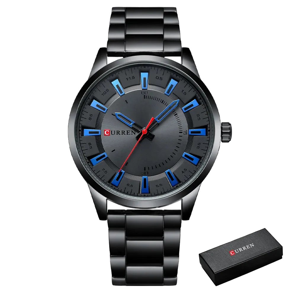 vastara simple es wristes stainless steel band clock with box watch 25 - casual unisex timepiece with stainless steel (USA)