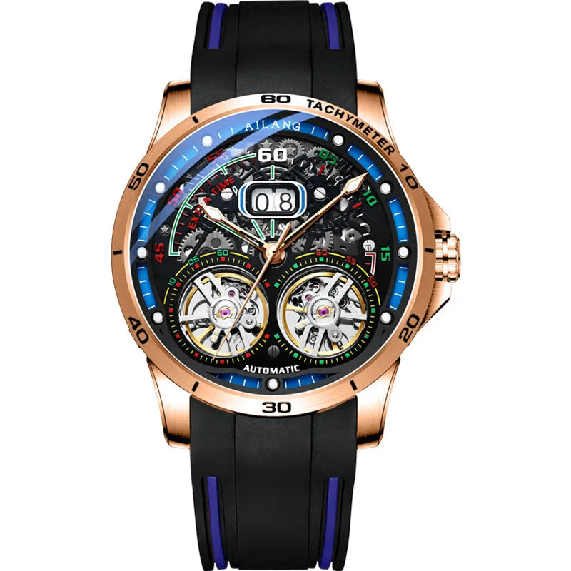 sell vastara ailang super cool double tourbillon watch 10 - classic unisex timepiece with stainless steel (USA)