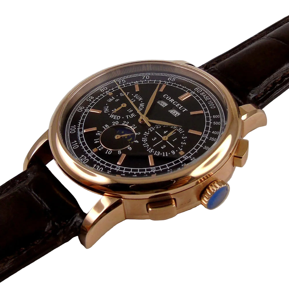 vastara - corgeut horizonmaster 42mm automatic calendar watch for men watch 19 - casual unisex timepiece with stainless