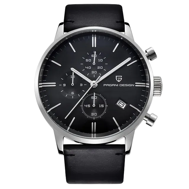 vastara chronograph pagani design s es 30m genuine leather japanese vk67 relogio masculino watch 23 - classic unisex