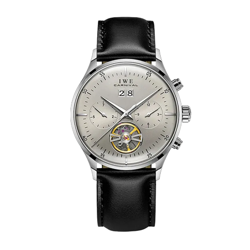 Grey Dial Tourbillon Watch Switzerland I&W Travel - Product Image 11