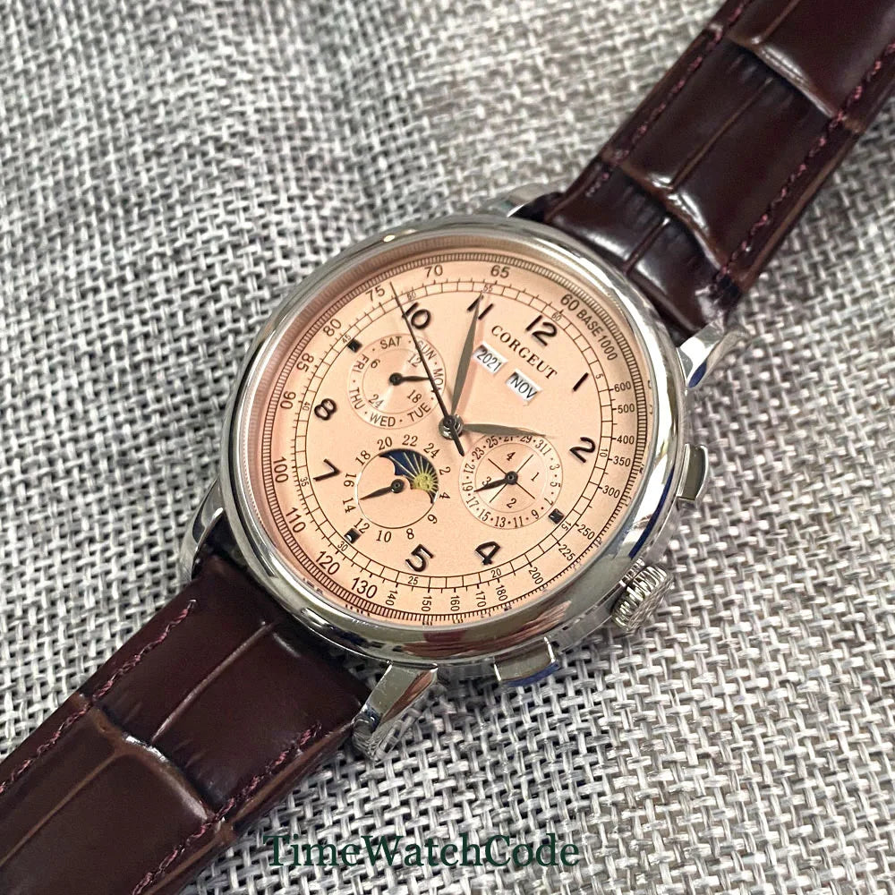 vastara - corgeut horizonmaster 42mm automatic calendar watch for men watch 9 - casual unisex timepiece with stainless steel