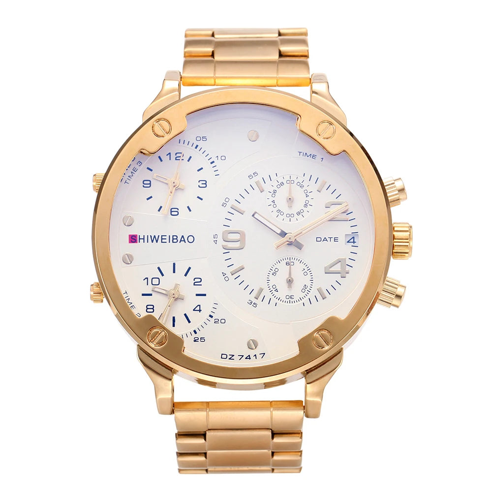 vastara - steel multi time zone men s chronograph watch watch 9 - casual unisex timepiece with chronograph (USA)