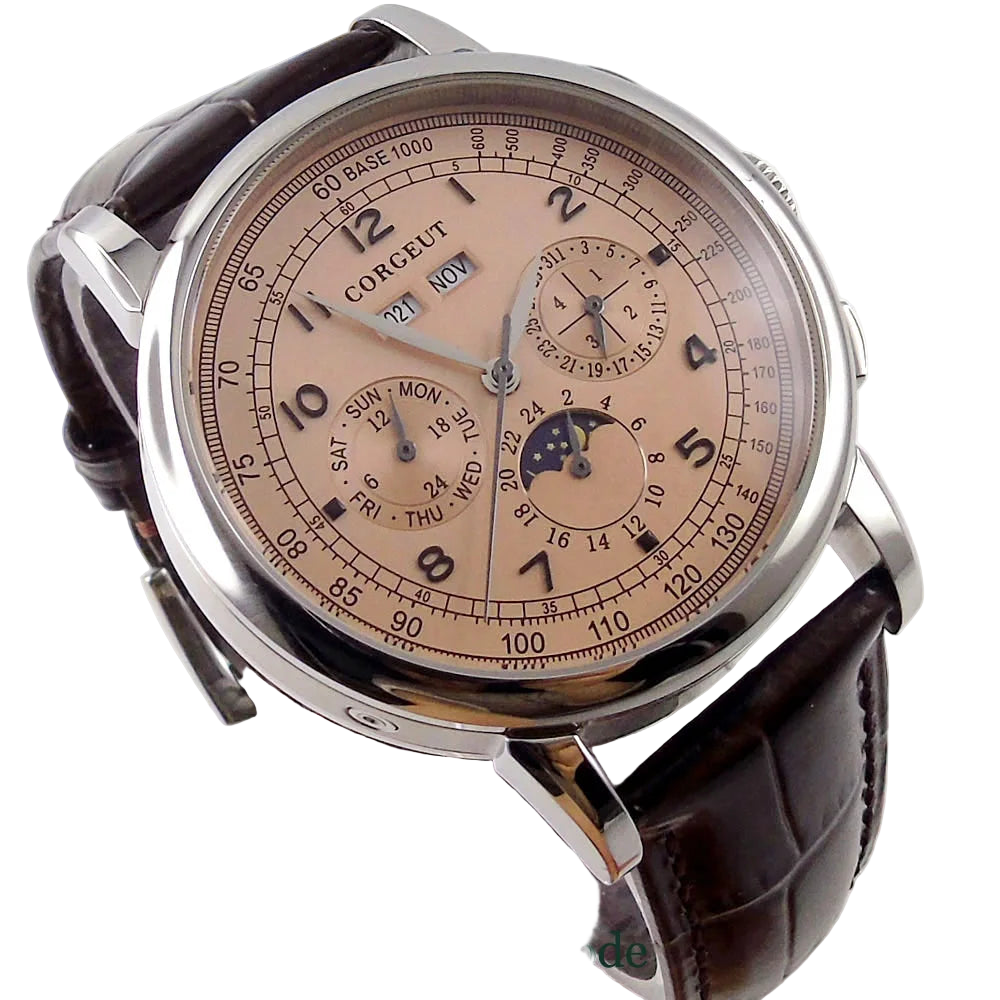 vastara - corgeut horizonmaster 42mm automatic calendar watch for men watch 12 - casual unisex timepiece with stainless