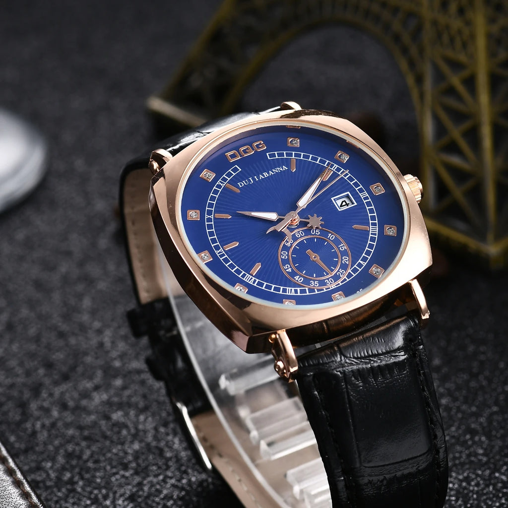 vastara es square casual for leather strap date calendar es relogio masculino watch 8 - casual unisex timepiece with