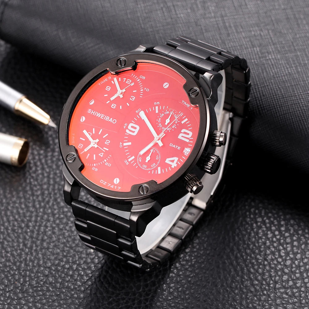 vastara - steel multi time zone men s chronograph watch watch 5 - casual unisex timepiece with chronograph (USA)