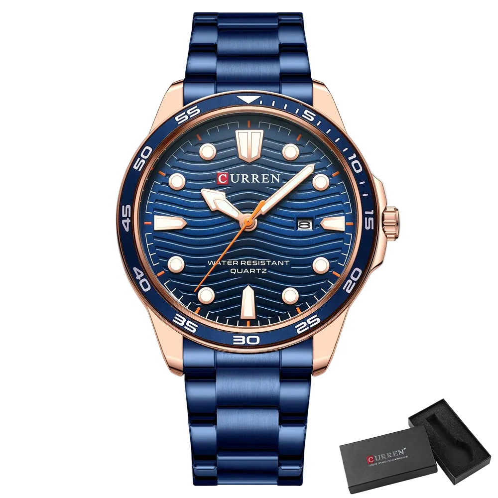 vastara casual stainless steel 's es simple business wristes with date clock luminous watch 29 - casual unisex timepiece