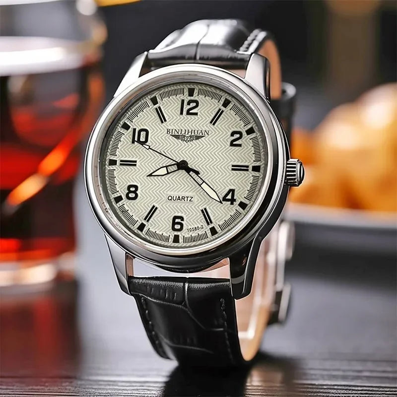 vastara business for clock leather 's es reloj+box 's gift watch detail - reliable movement, stainless steel, waterproof