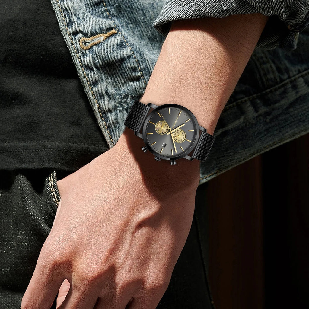 Stainless Steel Men Watch Multifunctional Dial - Product Image 6