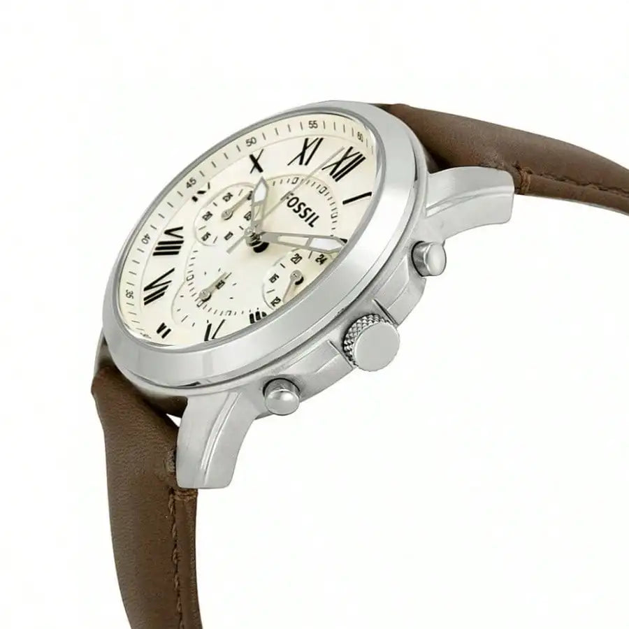 vastara - fossil watch men three-hand quartz watch with stainless steel case watch 5 - casual unisex timepiece with