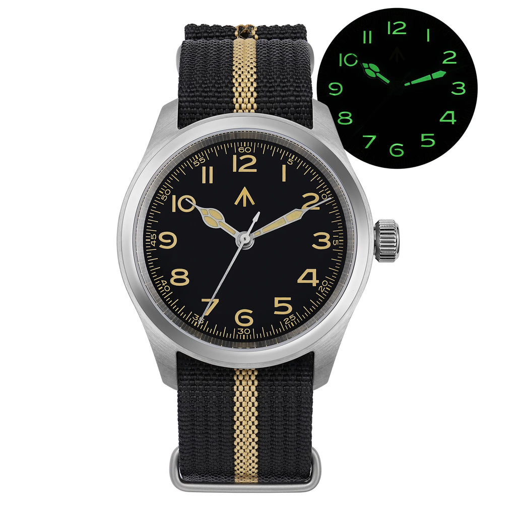 Militado ML Vintage Black Watch VH Sweep Quartz - Product Image 44