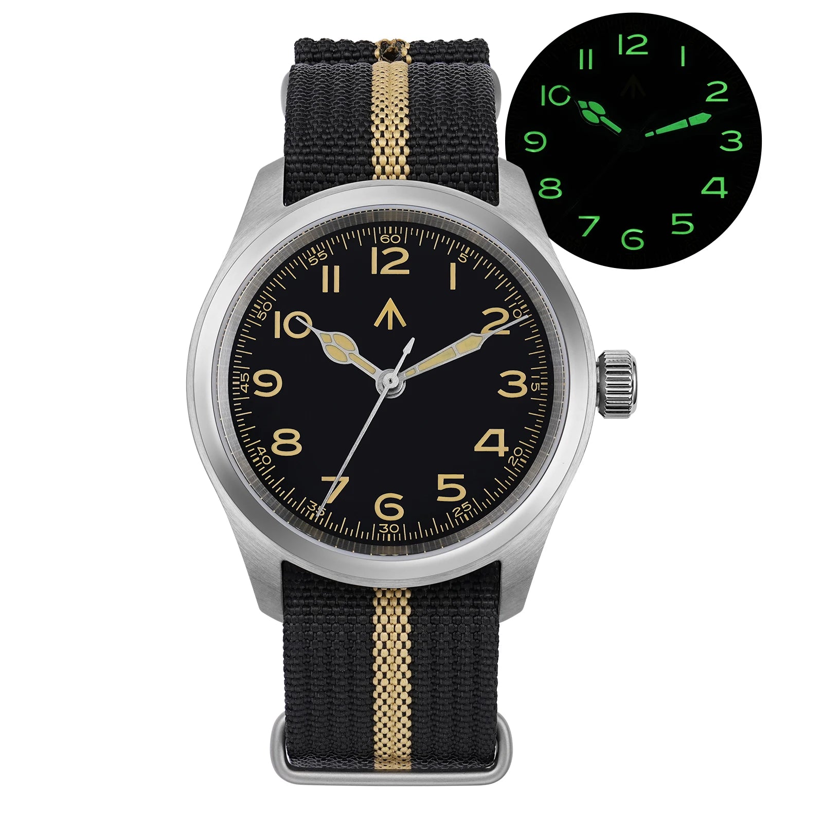 Militado ML Vintage Black Watch VH Sweep Quartz - Product Image 44