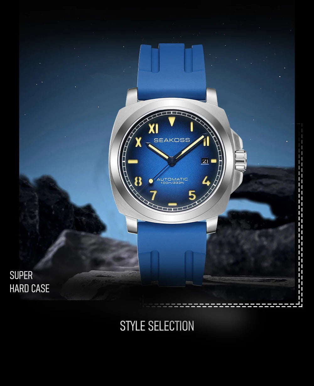 vastara seakoss 10bar diving es st1612 seagull 304l super luminous calendar 40mm sapphire watch 18 - classic unisex