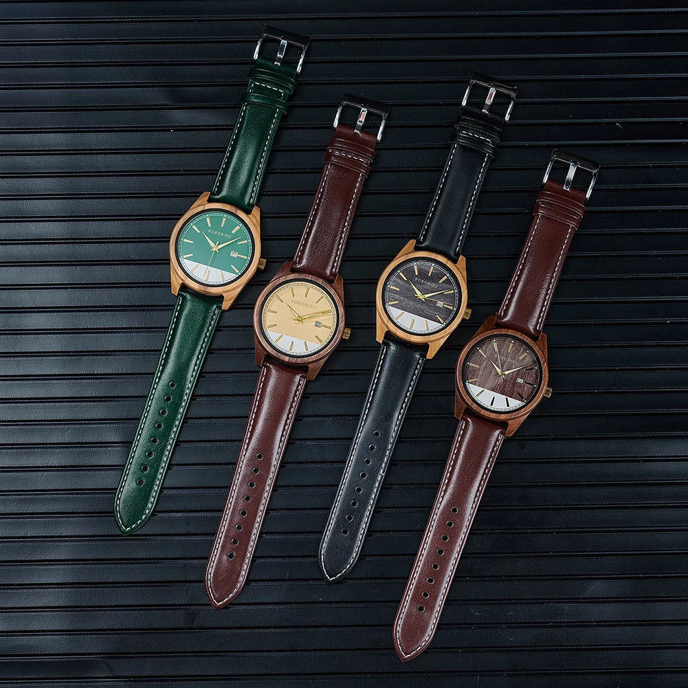 vastara bobo bird men’s wooden watch watch 9 - classic unisex timepiece with stainless steel (USA)