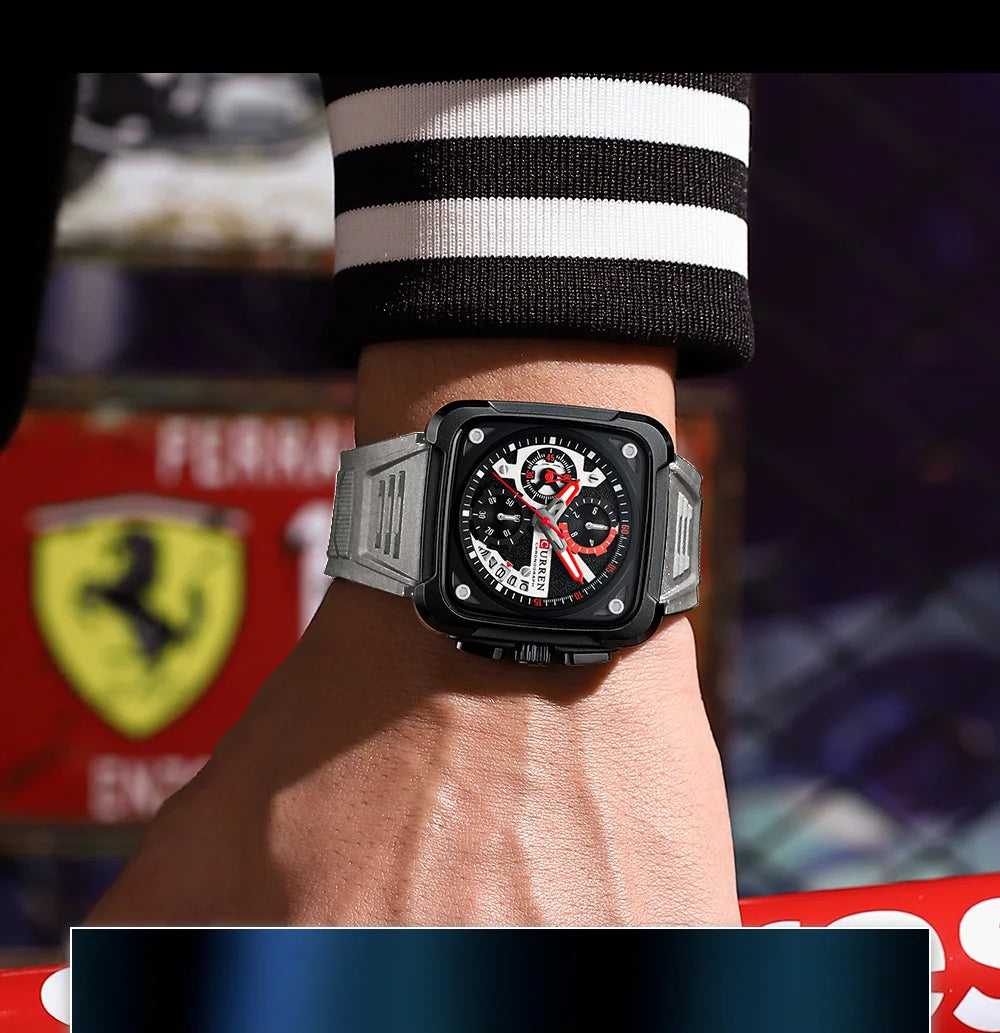 vastara 's es square original luminous chronograph for relogio watch 19 - classic unisex timepiece with chronograph (USA)