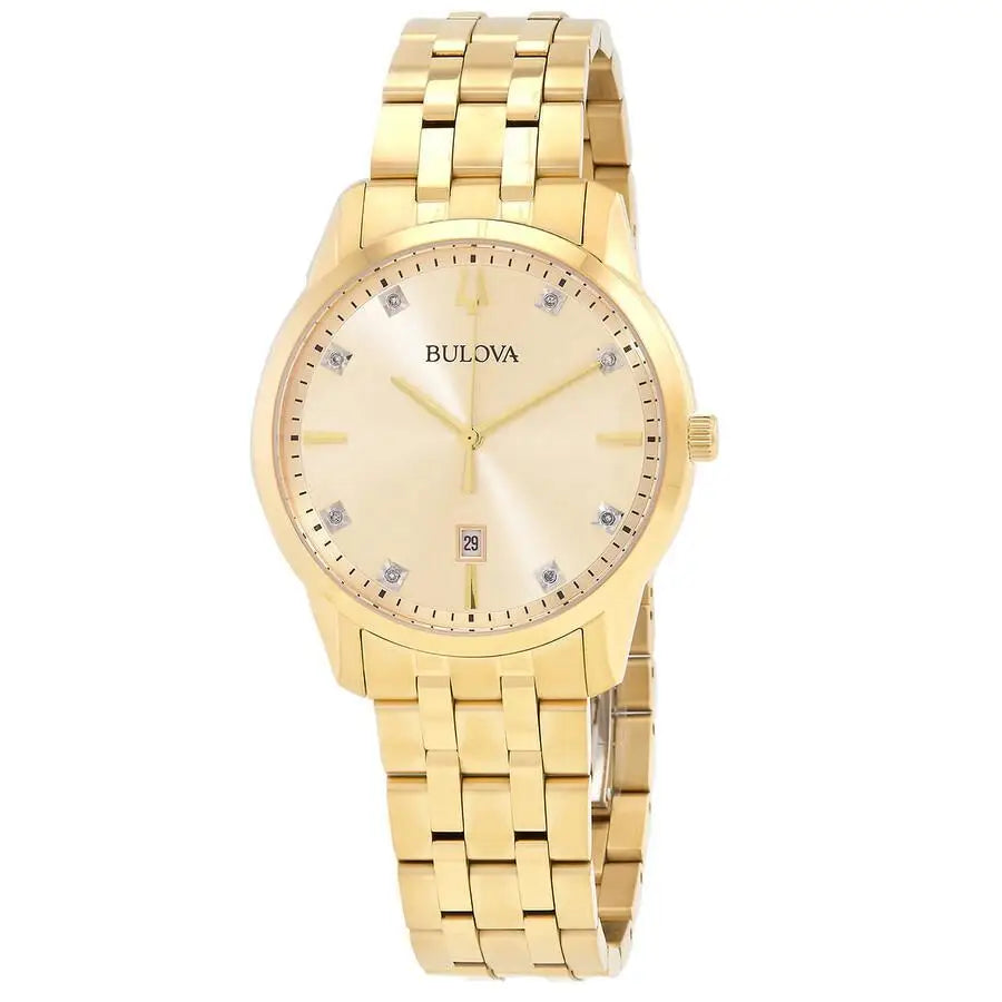 Bulova | Sutton Quartz Diamond Champagne Dial - Quartz Watch with precise quartz movement