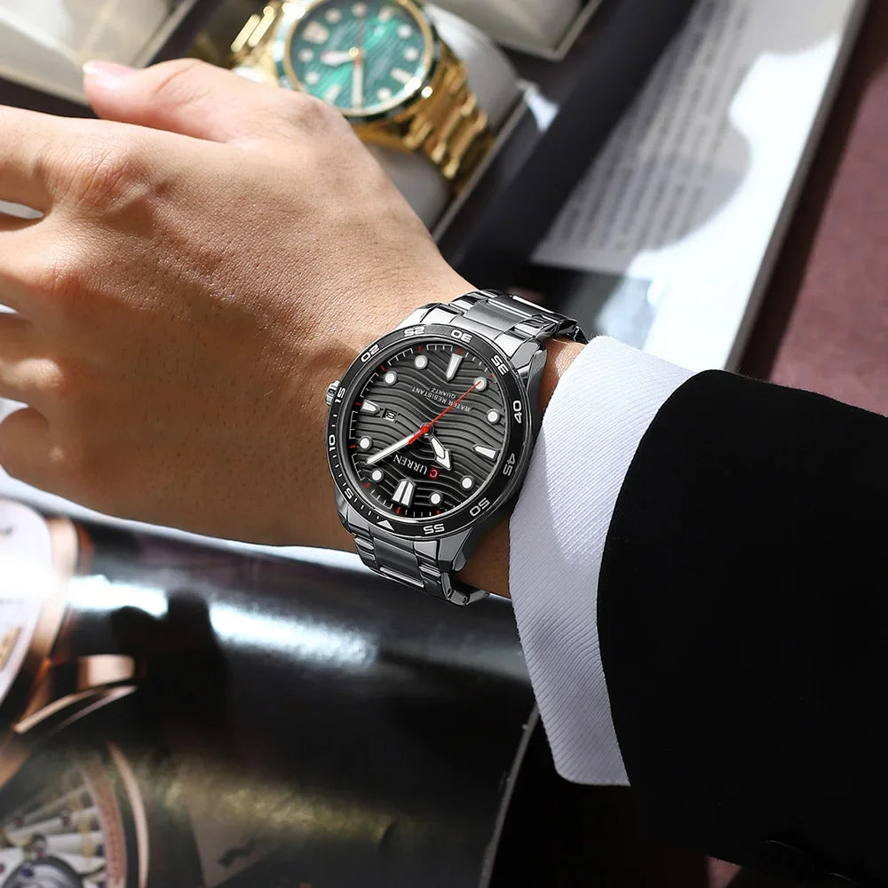 vastara casual stainless steel 's es simple business wristes with date clock luminous watch 25 - casual unisex timepiece