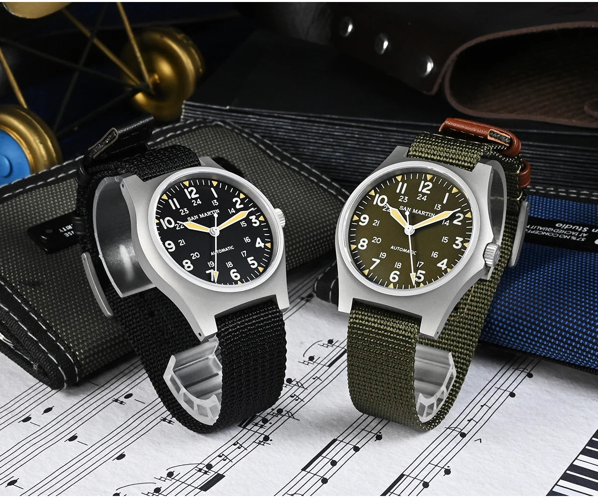 San Martin mm NH Field Automatic Watches Men Wrist - Product Image 8