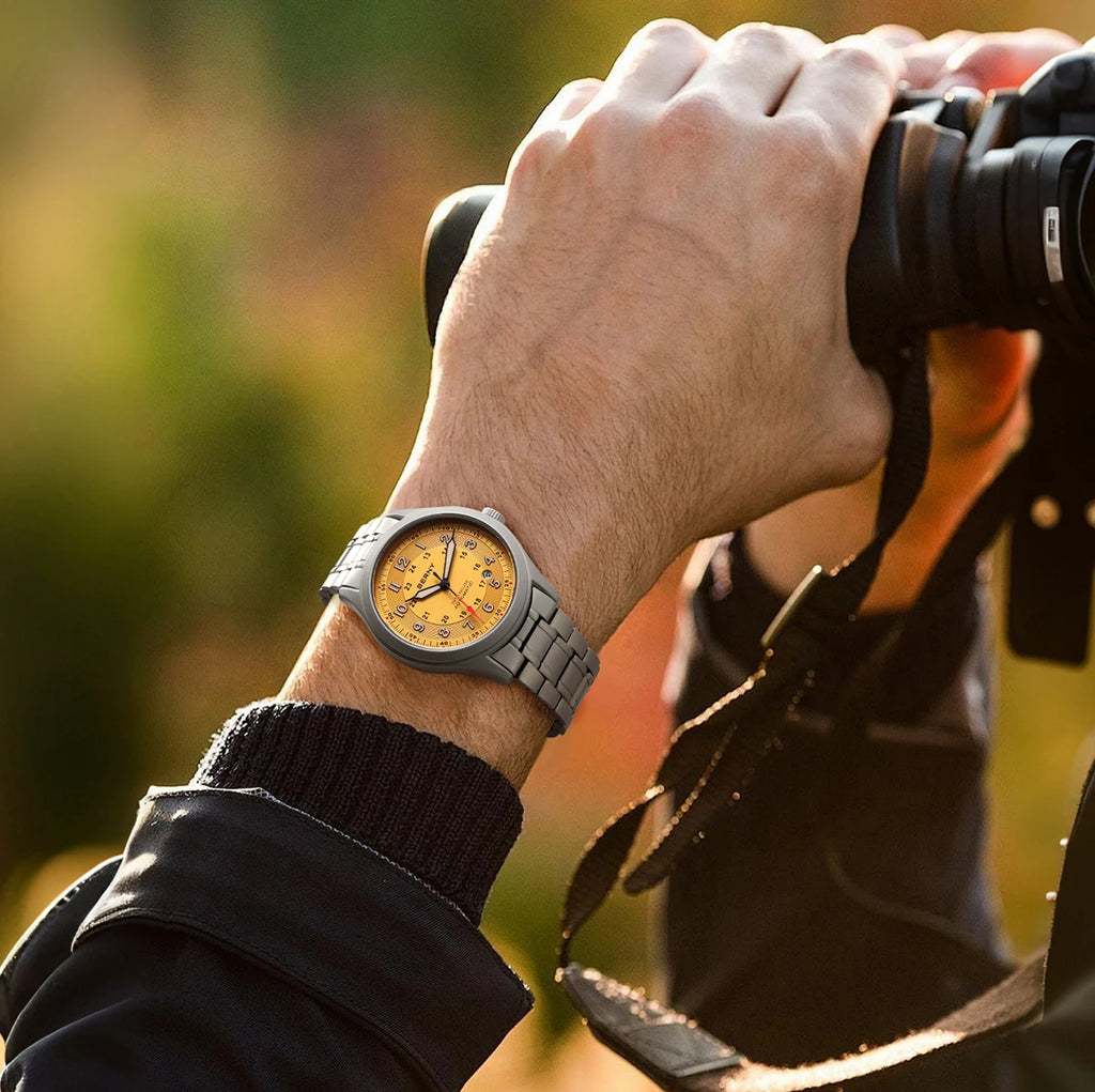 vastara berny full titanium es for sapphire super luminous field pilot date sports easy read watch 24 - sports unisex