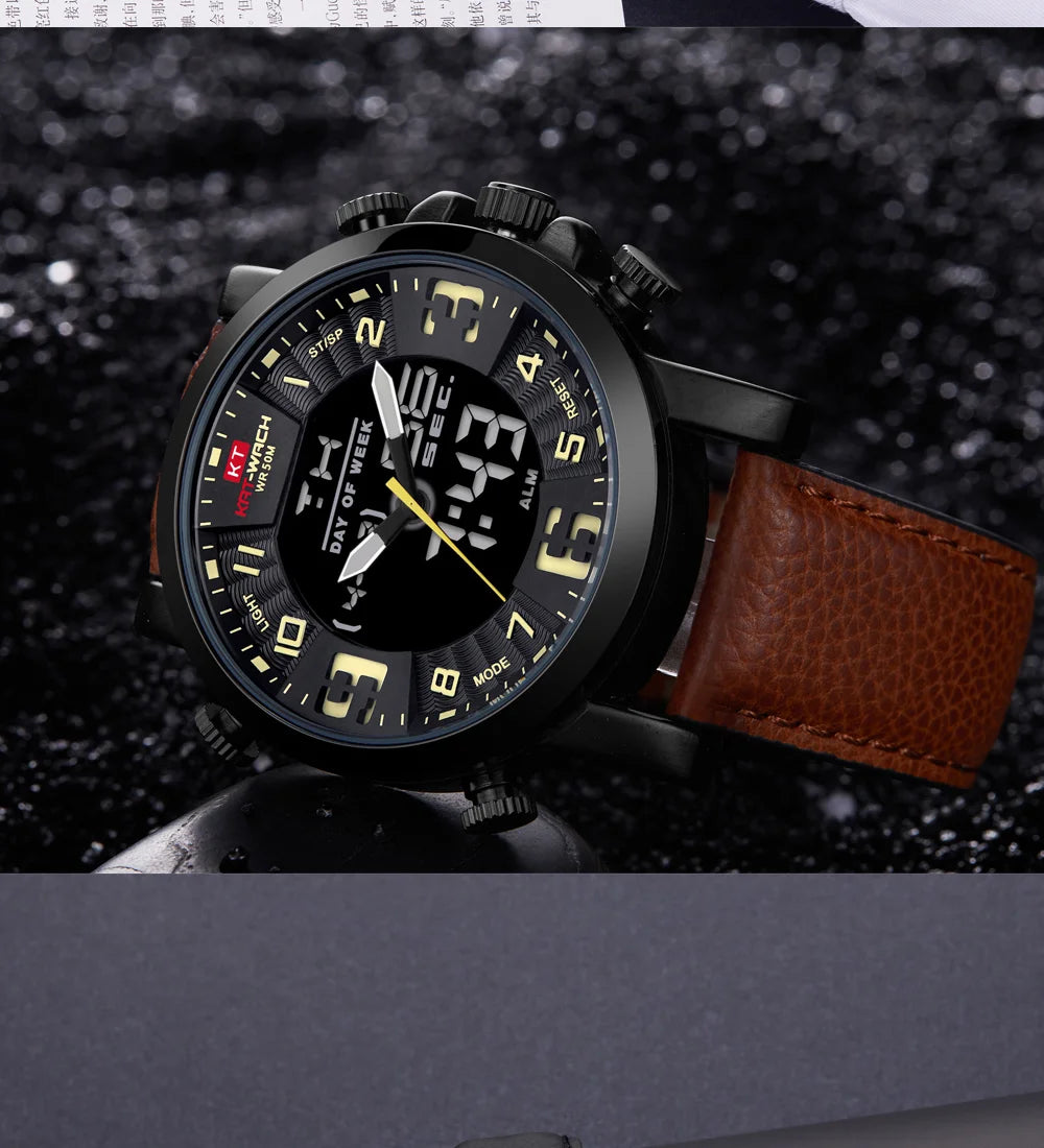 vastara - chronovanta elite dual display men s watch watch 12 - luxury unisex timepiece with chronograph (USA)